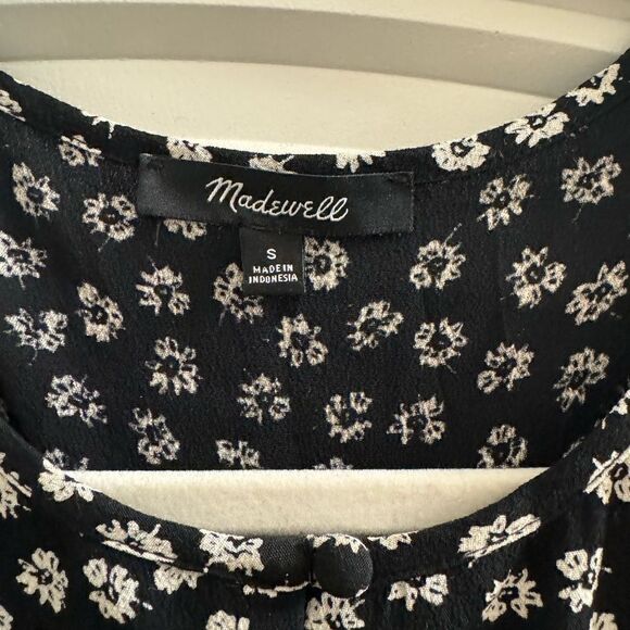 🌞 Madewell Shirred Easy Dress in Woodcut Flowers - Picture 8 of 8